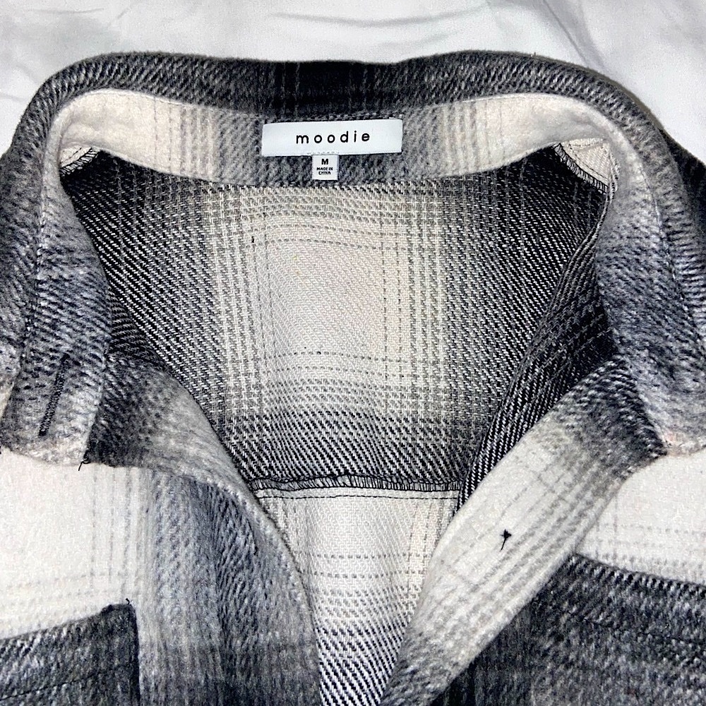 Oversized Plaid Button Down Flannel Jacket - image 6